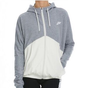 FITWEAR New Zealand Cape Zip Hoody Grey &White - Size M 8 US